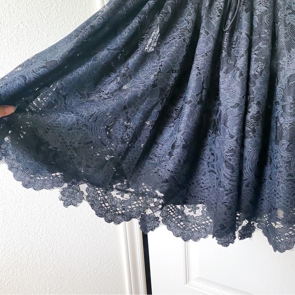 FLL Dress Regina Mini Lace Satin Strapless Cutout Babydoll Underwire Black S GUC - Picture 3 of 10